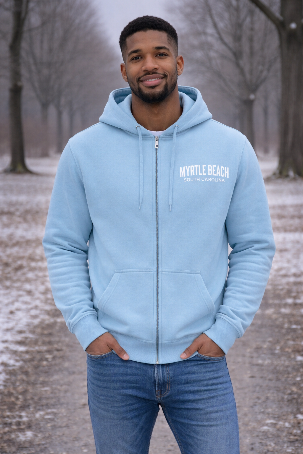 Basix of America Soft Multon Full Zipper Hooded Sweatshirt
