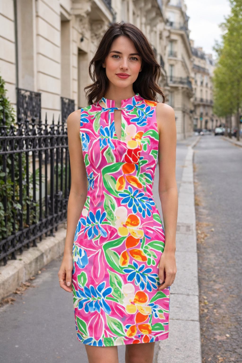 Banana Boat Printed UPF 50+ Sleeveless Collared Dress - Image 5