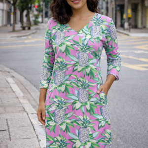 Banana Boat UPF 50+ V-Neck Printed Dress