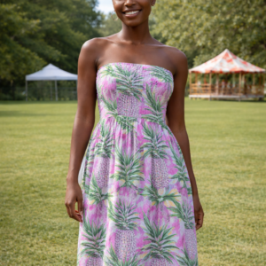 Banana Boat UPF 50+ Printed Tube Top Spandex Maxi Dress