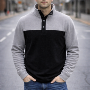 Banana Boat Men UPF 50+ 2 Tone Pollar Fleece Jacket With Snaps
