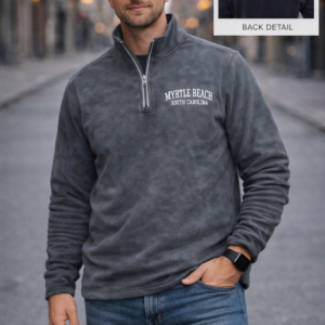Banana Boat Men Outdoor Fleece Quarter Zip Reflective UPF50+ Jacket With Shell