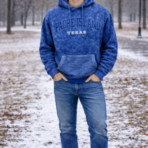 Basix of America Acid Wash Pullover Jacard Hoodie With Front Pocket