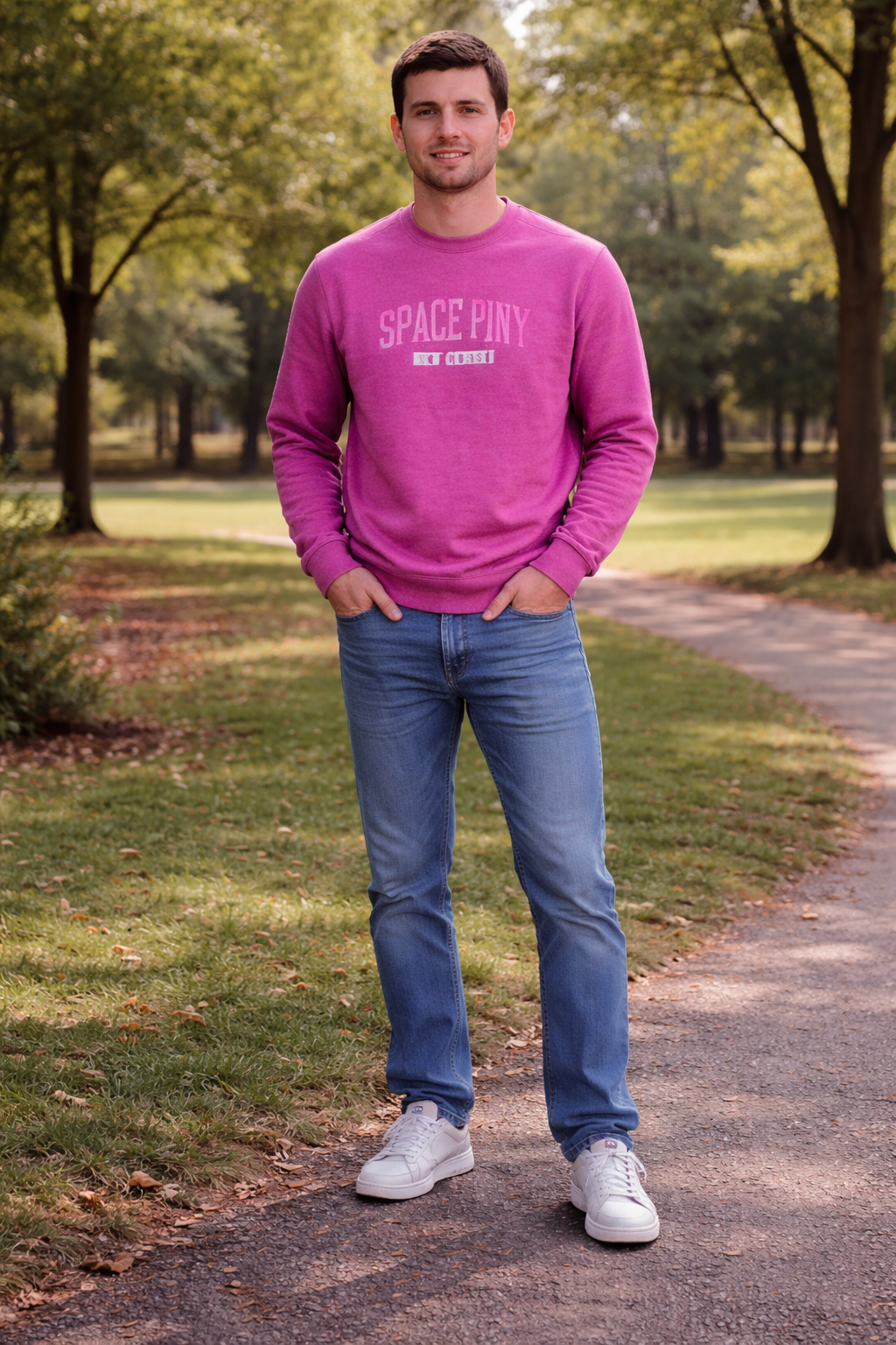 Basix of America UPF+ Crew Neck Space Dye Fabrics Pull-on Sweatshirt - Image 9