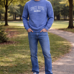 Basix of America UPF+ Crew Neck Space Dye Fabrics Pull-on Sweatshirt