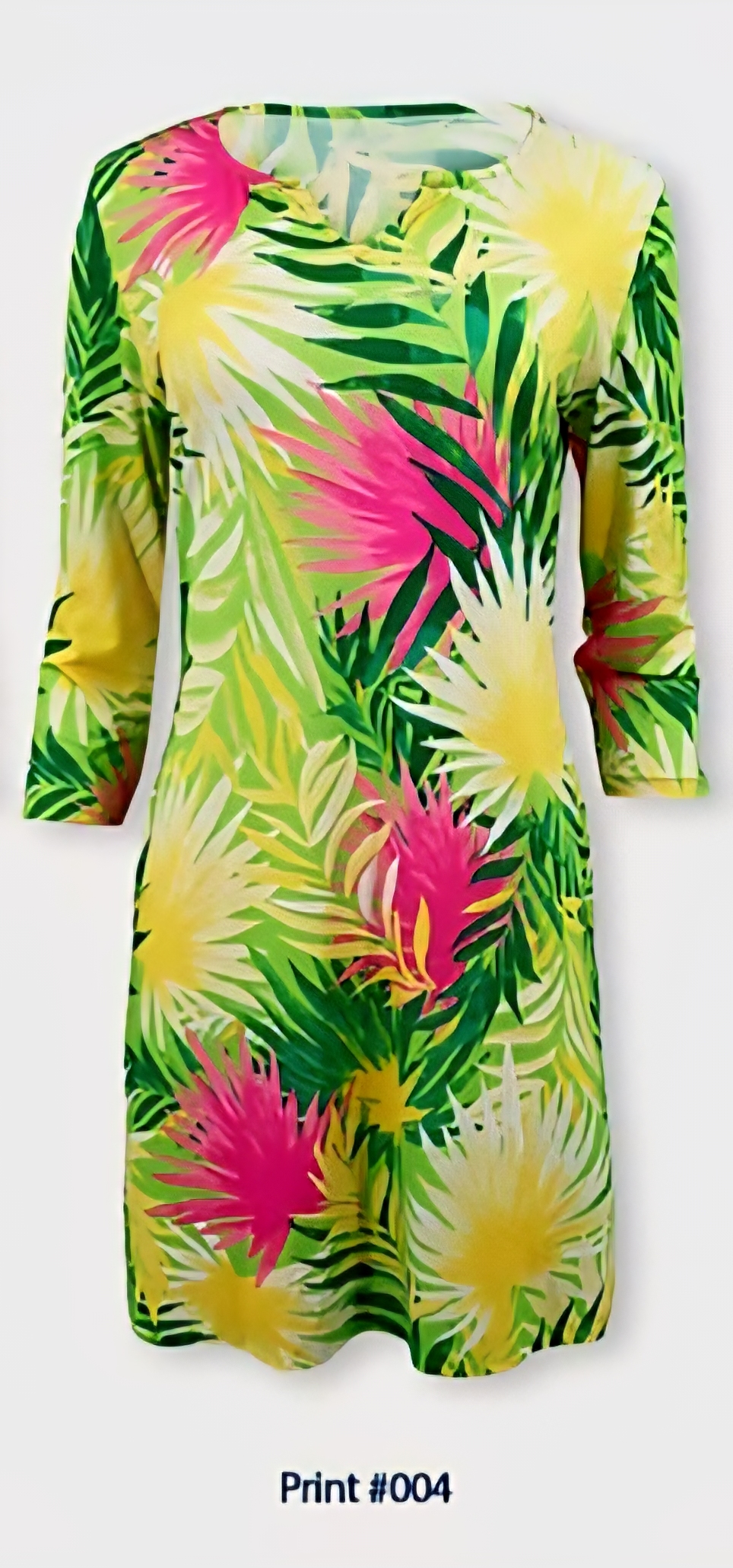 Banana Boat UPF 50+ V-Neck Long Sleeve Printed Dress - Image 3