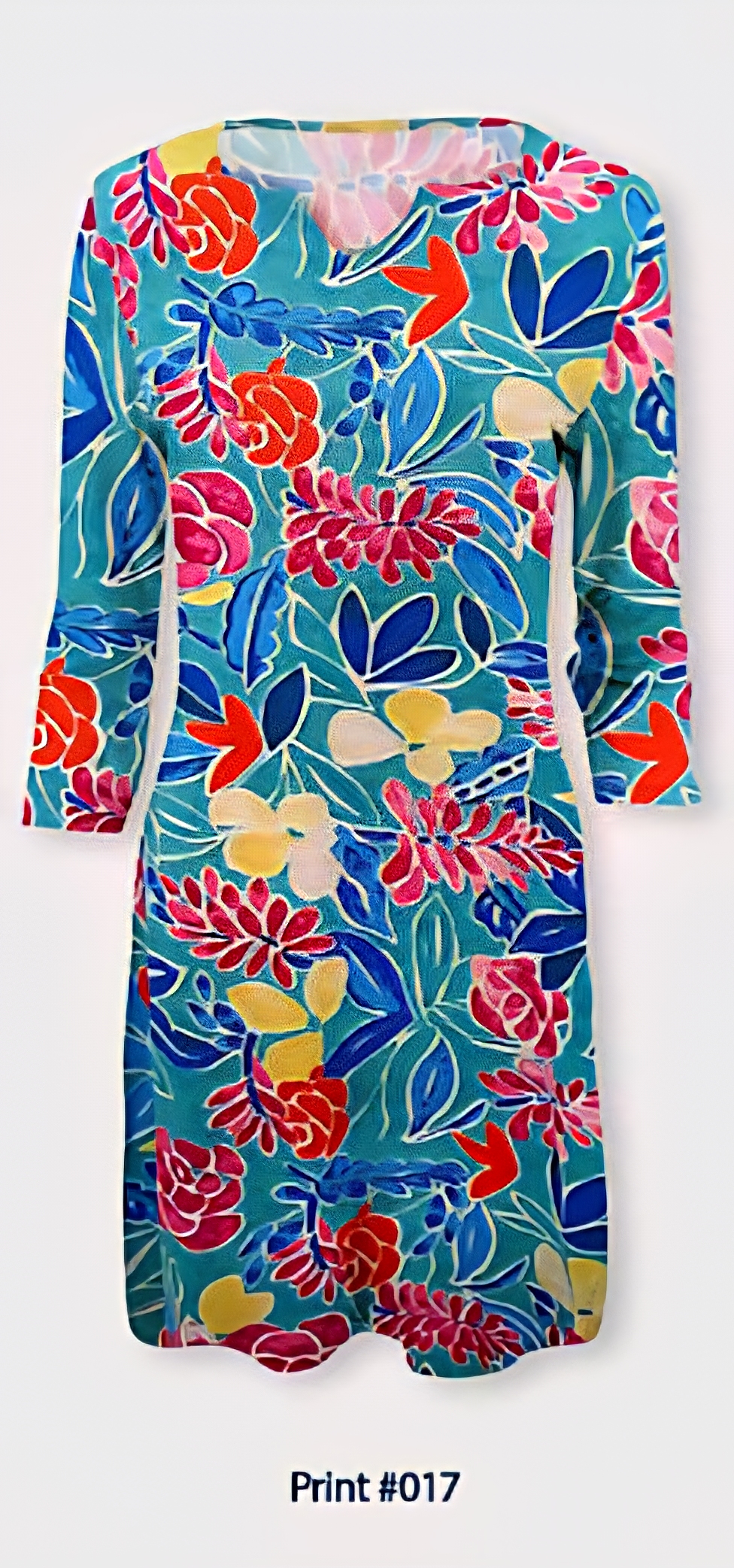Banana Boat UPF 50+ V-Neck Long Sleeve Printed Dress - Image 2